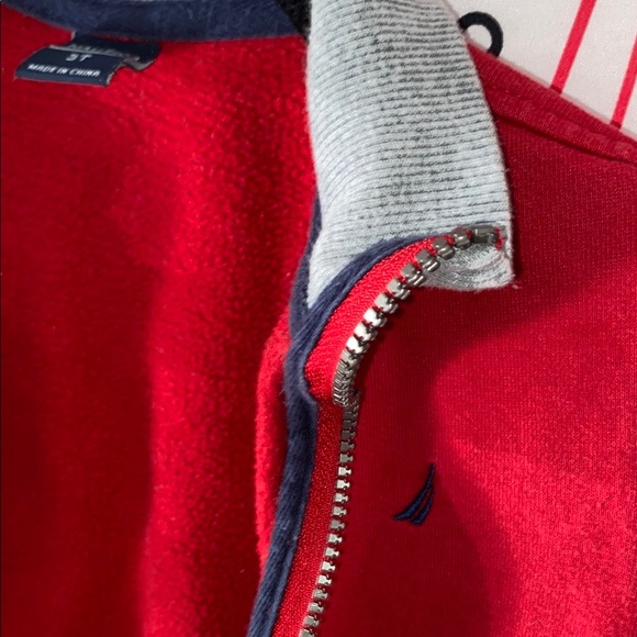 Nautica 3T Red Zip-Up Jacket - Picture 2 of 7